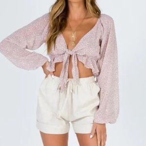 Princess Polly Pink Tie Top
